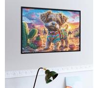 Maltais Dans le désert Avec Des Cactus Puzzle 500 Piezas Hogar Decoración Elegante Bêtes fantastiques Rompecabezas para Hombres Y Mujeres 3D DIY Creativo Aliviar Estrés Desafío Intelectual 500 PCS