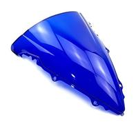 MALTAY Deflector Cupula Moto Parabrisas Negro para Yamaha, Parabrisas de Doble Burbuja YZF600 R6 YZF-R6 para YZF 600 2003 2004 2005 Parabrisas Motocicleta (Color : Azul)