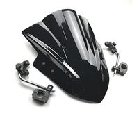 MALTAY Deflector Cupula Moto Soporte Ajustable para Parabrisas De Motocicleta para Yamaha MT125 FZ1 FZ6 FZ8 para MT-01 para MT03 para MT07 para MT09 Parabrisas Motocicleta (Color : Negro)