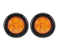 MALTAY Freno Indicadora Dinámica Luces LED De Posición Laterales De Goma Redondas 12V 2 Pulgadas, Luz Freno Señal Giro Empotrada Para Coche Camión Remolque Tractor Camioneta Autobús