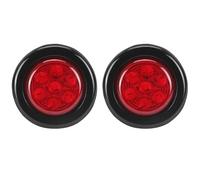 MALTAY Freno Indicadora Dinámica Luces LED De Posición Laterales De Goma Redondas 12V 2 Pulgadas, Luz Freno Señal Giro Empotrada Para Coche Camión Remolque Tractor Camioneta Autobús