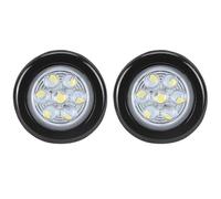 MALTAY Freno Indicadora Dinámica Luces LED De Posición Laterales De Goma Redondas 12V 2 Pulgadas, Luz Freno Señal Giro Empotrada Para Coche Camión Remolque Tractor Camioneta Autobús