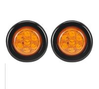 MALTAY Freno Indicadora Dinámica Luz Trasera Redonda 12V 2 Pulgadas, 7 Luces LED De Posición Laterales, Lámpara Señalización Empotrada Para Coche Camión Remolque Tractor Camioneta ATV