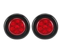 MALTAY Freno Indicadora Dinámica Luz Trasera Redonda 12V 2 Pulgadas, 7 Luces LED De Posición Laterales, Lámpara Señalización Empotrada Para Coche Camión Remolque Tractor Camioneta ATV