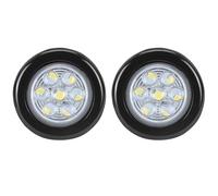 MALTAY Freno Indicadora Dinámica Luz Trasera Redonda 12V 2 Pulgadas, 7 Luces LED De Posición Laterales, Lámpara Señalización Empotrada Para Coche Camión Remolque Tractor Camioneta ATV