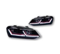 MALTAY Montaje Faros Para VW Para Polo 2011 2012 2013 2014-2017 Luces De Coche Faro Proyector Lente Lámpara Cabeza DRL Hid Bi Xenon Beam Accesorios