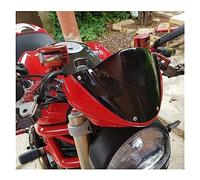 MALTAY Parabrisas Motocicleta carenado Parabrisas De Motocicleta para Ducati para Monster 696 796 1100 S para EVO 2008 2009 2010 2011 2012 2013 2014 (Color : Negro)