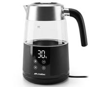 MalTec Hervidor de agua de cristal, 1,7 L, 2200 W, selección de temperatura, mantiene el calor
