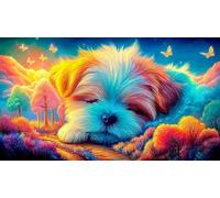 Maltés 1000 Piezas Puzzle para Adultos Juego Educativo relajación Juego Familiar Divertido & desafiante para Adultos y niños de 12 años y más 38x26cm/1000pcs