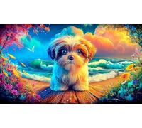 maltés Puzzle Imposible,desafío for Adults Juego Educativo 1000 Piezas Obra de Arte de Juego de para Adultos y Niños a Partir de 12 Años 75x50cm/1000pcs