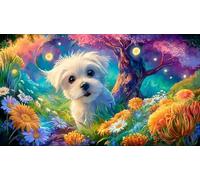 maltés Rompecabezas Imposible,desafío para Adultos Entretenimiento Creativo 1000 Piezas Obra de Arte de Juego de para Adultos y niños 75x50cm/1000pcs