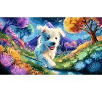 maltés Rompecabezas Imposible,desafío para Adultos Juego edugatoivo 1000 Piezas Obra de Arte de Juego de para Adultos y niños 38x52cm/1000pcs