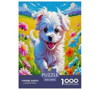 maltés1000 Pieza Puzzlesperro Animales Regalo De Rompecabezas Challenge Puzzle Adultos Y Niños +14 Años Decoración Hogar70x50cm/1000pcs