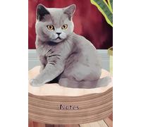Maltese Cat Lined Notebook - Cat Lovers - The Pet Collection - Gift for Men Women Children - Cute Gray Cat Ruled Notebook Journal Diaries 6x9, 120 pages