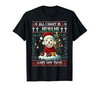 Maltese Christmas Tree Lights Decorations Dog Lover Xmas Camiseta