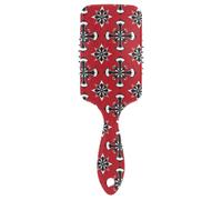 Maltese Cross Manuscript - Lindo cepillo para alisar la cabeza diseñado para adelgazar el cabello con mango ergonómico para peinar
