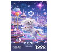 Maltese Puppy Puzzles Imposible,desafío for Adults Entretenimiento Creativo 1000 Piezas Obra De Arte De Juego De para Adultos, Regalos A Partir De 14 Años 70x50cm/1000pcs