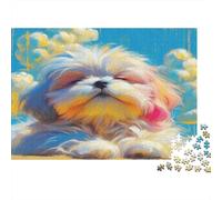 Maltese Puzzle for Adults Kids Cute Fluffy White Dog 1000Pc Educational Games for Wall Decor 38x26cm 1000pcs