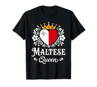 Maltese Queen Malta Flag Proud Maltese Woman Camiseta
