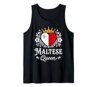 Maltese Queen Malta Flag Proud Maltese Woman Camiseta sin Mangas