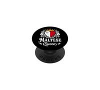 Maltese Queen Malta Flag Proud Maltese Woman PopSockets PopGrip Adhesivo