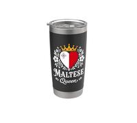 Maltese Queen Malta Flag Proud Maltese Woman Vaso térmico de acero inoxidable de doble pared