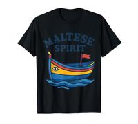 Maltese Spirit Luzzu Boat Patrimonio Mediterráneo Camiseta