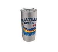 Maltese Spirit Luzzu Boat Patrimonio Mediterráneo Vaso térmico de acero inoxidable de doble pared