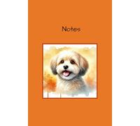 Maltese x King Charles Cavalier Puppy Notebook: 6x9, 120 page lined journal for all your note-taking and writing needs, with a beautiful unique watercolour cover design