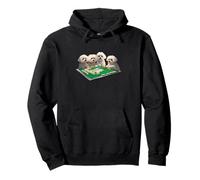 MALTHE Dog Mahjong Camiseta Divertida con Letras Hombres Ropa Divertida Divertida Artículos Divertidos Regalo Reseña Sudadera con Capucha
