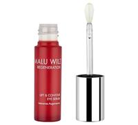 Malu Wilz LIFT & CONTOUR Eye Serum - Sérum antiedad para ojos con péptidos, Q10 y aceite de semilla de melocotón, aplicador de cerámica refrigerante, antiarrugas, hinchazón y ojeras, 12 ml, vegano