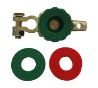 MALUGOGO 1 Juego de Conectores de Batería de Automóvil 12-24v Interruptor de Desconexión, Abrazaderas Aislantes Arandelas Protectoras Rojas y Verdes para Evitar Fugas y Proteger Sistemas