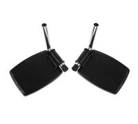 MALUGOGO 1 Par de Reposapiés para Silla de Ruedas, Pedal Metálico Reforzado Almohadilla de Plástico Engrosado, Soporte Estable para Movilidad y Uso en Hogar o Centro de Rehabilitación