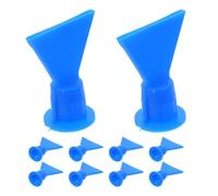 MALUGOGO 10 boquillas de calafateo con patrón de onda para aplicador de sellador, boquillas de plástico de onda plana con agujero de rosca de 14,5 mm, flujo mejorado para una aplicación suave y