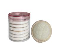 MALUGOGO 10 Esponjas Exfoliantes Faciales de Lufa Natural en Color para Limpiar y Desmaquillar, Secado al Aire, Aptas la Mayoría de Tipos de Tejido Cutáneo