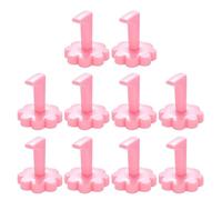 MALUGOGO 10 soportes de exhibición de puntas de uñas de PVC rosa para uso personal y profesional, diseño compacto, estante para práctica de arte de uñas con soportes desmontables para falsos