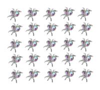 MALUGOGO 100 dijes de aleación para decoración de uñas de araña, accesorios de manicura, color plateado, ligeros, fáciles de usar, no se decoloran, estilo único para Navidad en casa