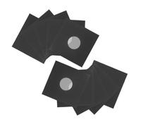 MALUGOGO 12 Fundas Interiores para Discos de Vinilo de 7 Pulgadas, Fundas de Papel Kraft Negras Resistentes para Protección contra Rayones y Almacenamiento en Tocadiscos, Accesorios