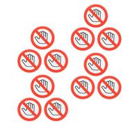 MALUGOGO 12 Piezas Etiquetas para Advertencia de No Tocar de Vinilo Autoadhesivas Prevención de Accidentes Gráficos y Texto Estandarizados para Almacenes y Lugares de Trabajo