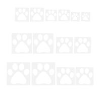 MALUGOGO 14 plantillas reutilizables de plástico huecas para manualidades, decoración de pared, plantillas de pintura en aerosol para arte de huellas de animales