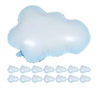 MALUGOGO 15 globos de aluminio en forma de nube para diseño de escena de fiesta, fácil inflado y embalaje portátil, decoraciones creativas de globos de película de aluminio para suministros de fiesta