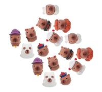 MALUGOGO 16 mini figuras de animales de resina de Halloween, muñecas coleccionables de resina, miniaturas de fácil cuidado para decoración del hogar, accesorios de casa de muñecas, decoraciones de