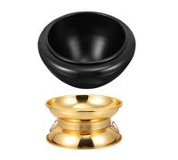 MALUGOGO 1pieza Cuenco de Meditación de Cobre Duradero Cuenco Tibetano Práctico para Yoga Resistente al Desgaste Tono Profundo para Relajación y Equilibrio Color Negro Grande