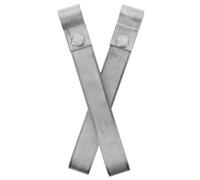 MALUGOGO 2 abrazaderas eléctricas de conexión a tierra con soportes de varilla de metal de acero inoxidable para barras de rayos en el techo, durabilidad resistente a la intemperie que garantiza una