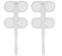 MALUGOGO 2 aletas de optometría herramientas de entrenamiento de visión con material de plástico y vidrio, diseño portátil para ejercicio de salud ocular, adecuado para hogares y clínicas