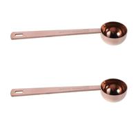 MALUGOGO 2 Cucharas Medidoras de Café de Acero Inoxidable 10ml Mango Largo y Fácil Agarre para Granos, Polvo y Té, Paquete de 2 Unidades Multipropósito