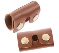 MALUGOGO 2 fundas para cabeza de 8,5 x 4,5 x 0,3 cm, funda de hierro y cuero sintético que prolonga la vida útil de la tienda para marido y padre, fundas protectoras de viaje