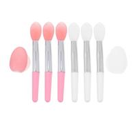 MALUGOGO 2 Juegos Set de Pinceles de Labios de Silicona para Aplicación Uniforme de Bálsamo Labial, Kit Adecuado para Uso Diario y Profesional
