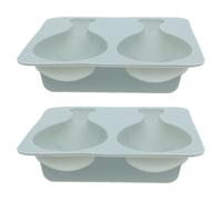 MALUGOGO 2 moldes de silicona para tartas con diseño en forma de pata de pollo, antiadherentes y fáciles de desmoldar, para hacer pasteles y galletas, color azul para familiares y amigos