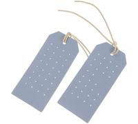 MALUGOGO 2 organizadores de aretes de piel sintética azul para colgar tarjetas de exhibición para múltiples pares de almacenamiento de joyas, soporte de aretes de viaje con agujeros para embalaje de